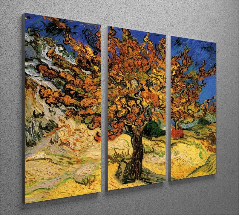 The Mulberry Tree by Van Gogh 3 Split Panel Canvas Print - Canvas Art Rocks - 4