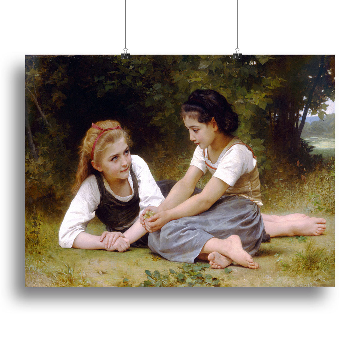 The Nut Gatherers By Bouguereau Canvas Print or Poster - Canvas Art Rocks - 2