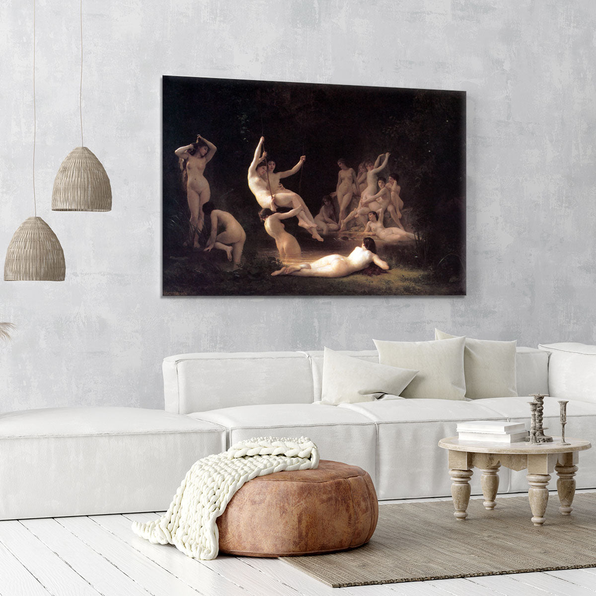 The Nymphaeum By Bouguereau Canvas Print or Poster - Canvas Art Rocks - 6