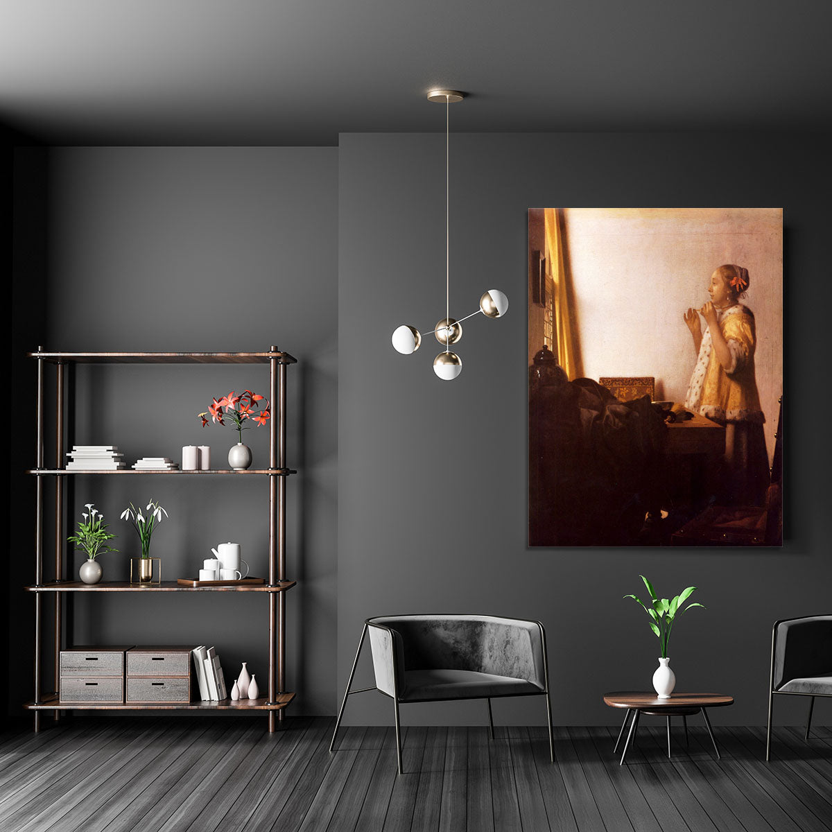 The Pearl Necklace by Vermeer Canvas Print or Poster - Canvas Art Rocks - 5