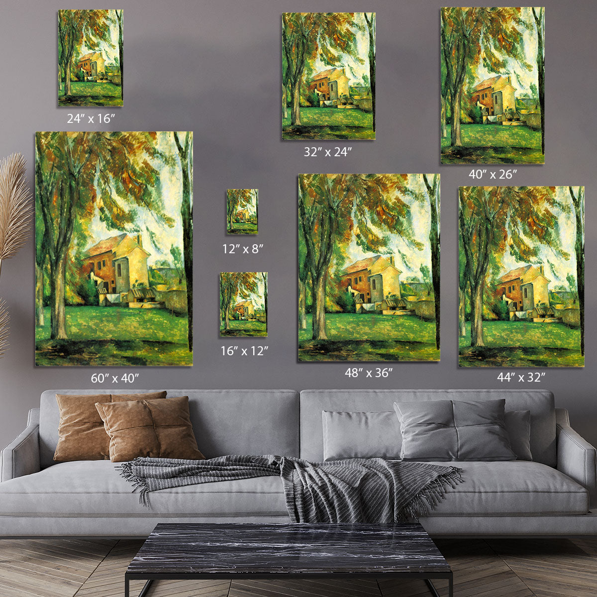 The Pond of the Jas de Bouffan in Winter by Cezanne Canvas Print or Poster - Canvas Art Rocks - 7