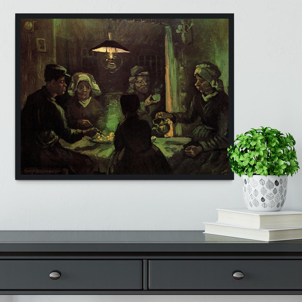 The Potato Eaters by Van Gogh Framed Print - Canvas Art Rocks - 2