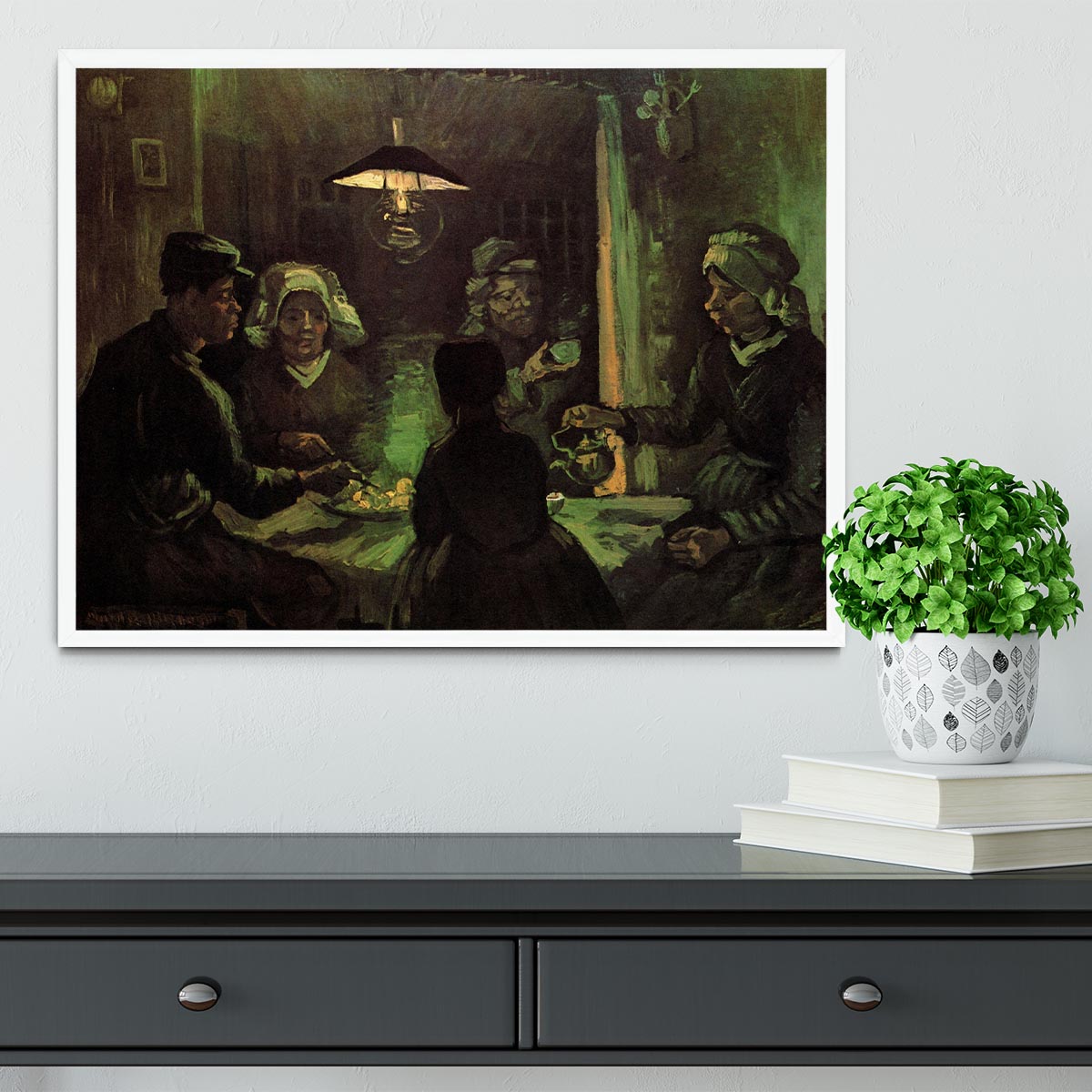 The Potato Eaters by Van Gogh Framed Print - Canvas Art Rocks -6
