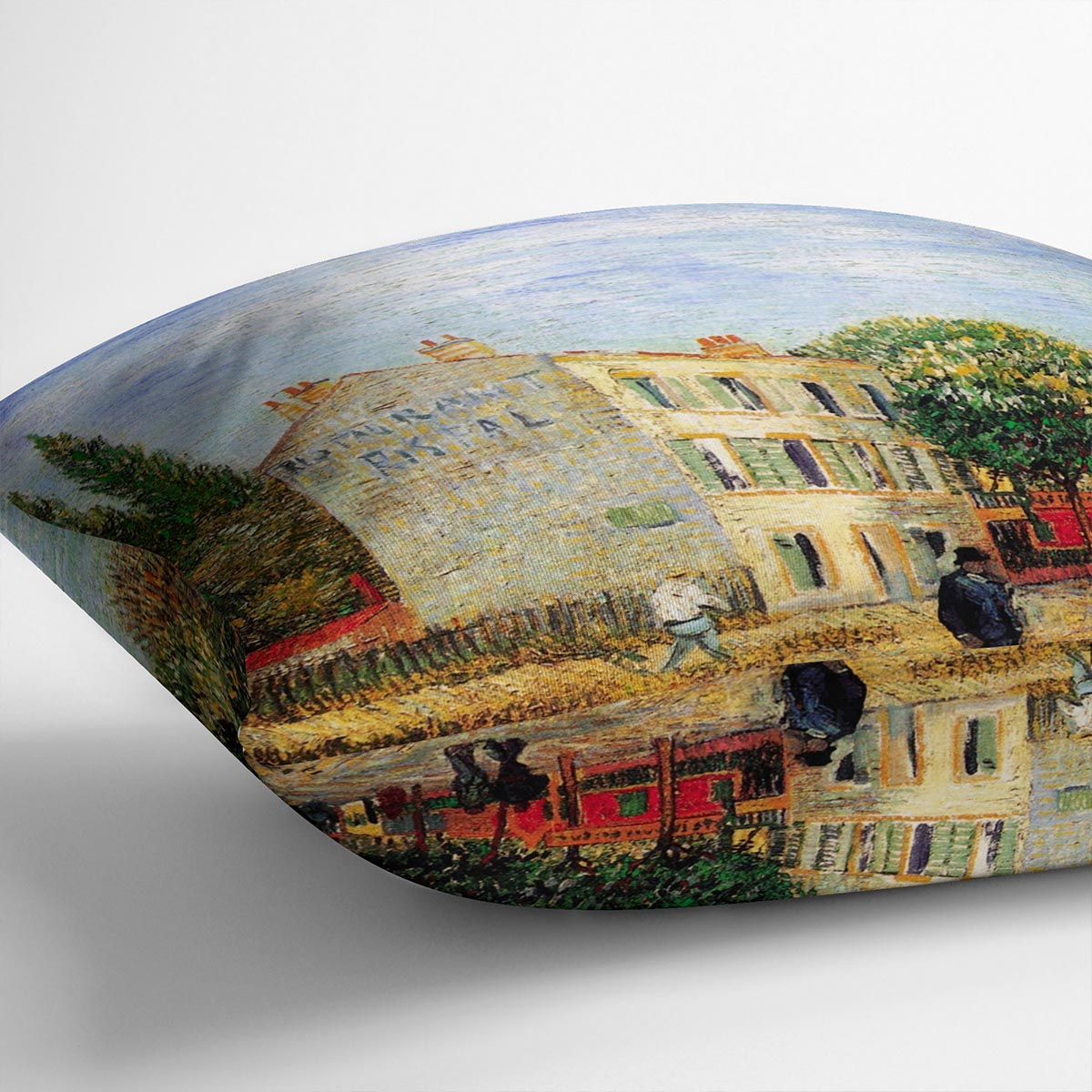 The Rispal Restaurant at Asnieres by Van Gogh Cushion
