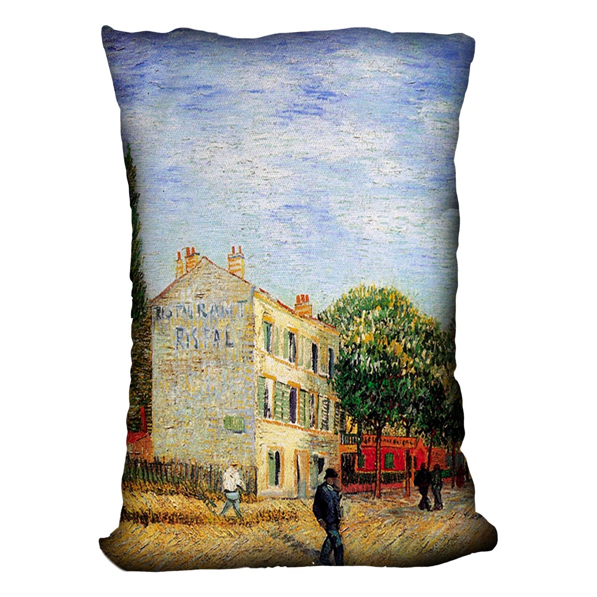 The Rispal Restaurant at Asnieres by Van Gogh Cushion