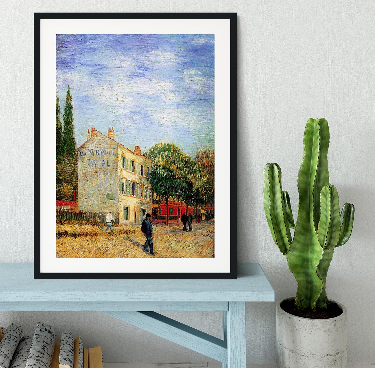 The Rispal Restaurant at Asnieres by Van Gogh Framed Print - Canvas Art Rocks - 1
