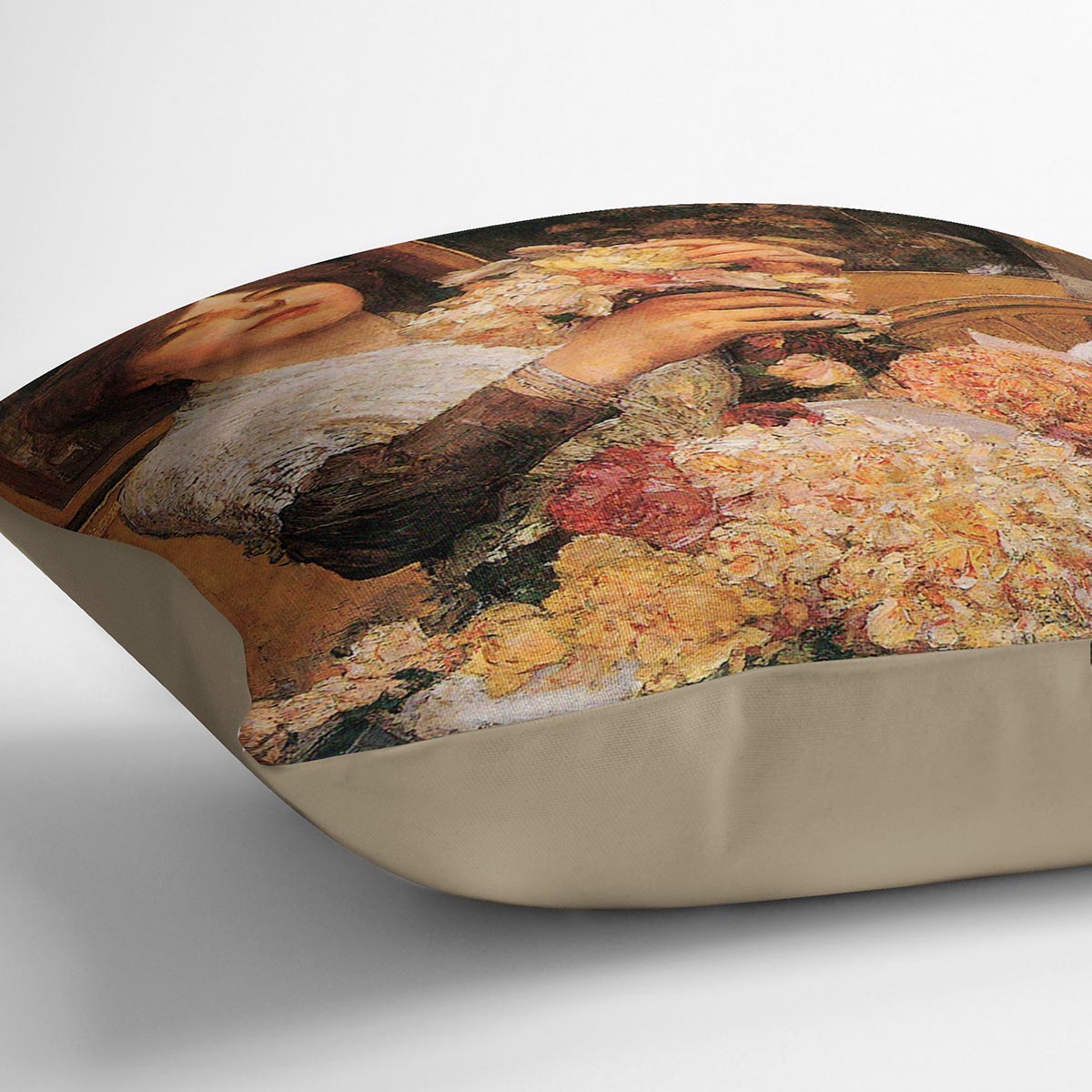 The Rose girls by Hassam Cushion - Canvas Art Rocks - 2