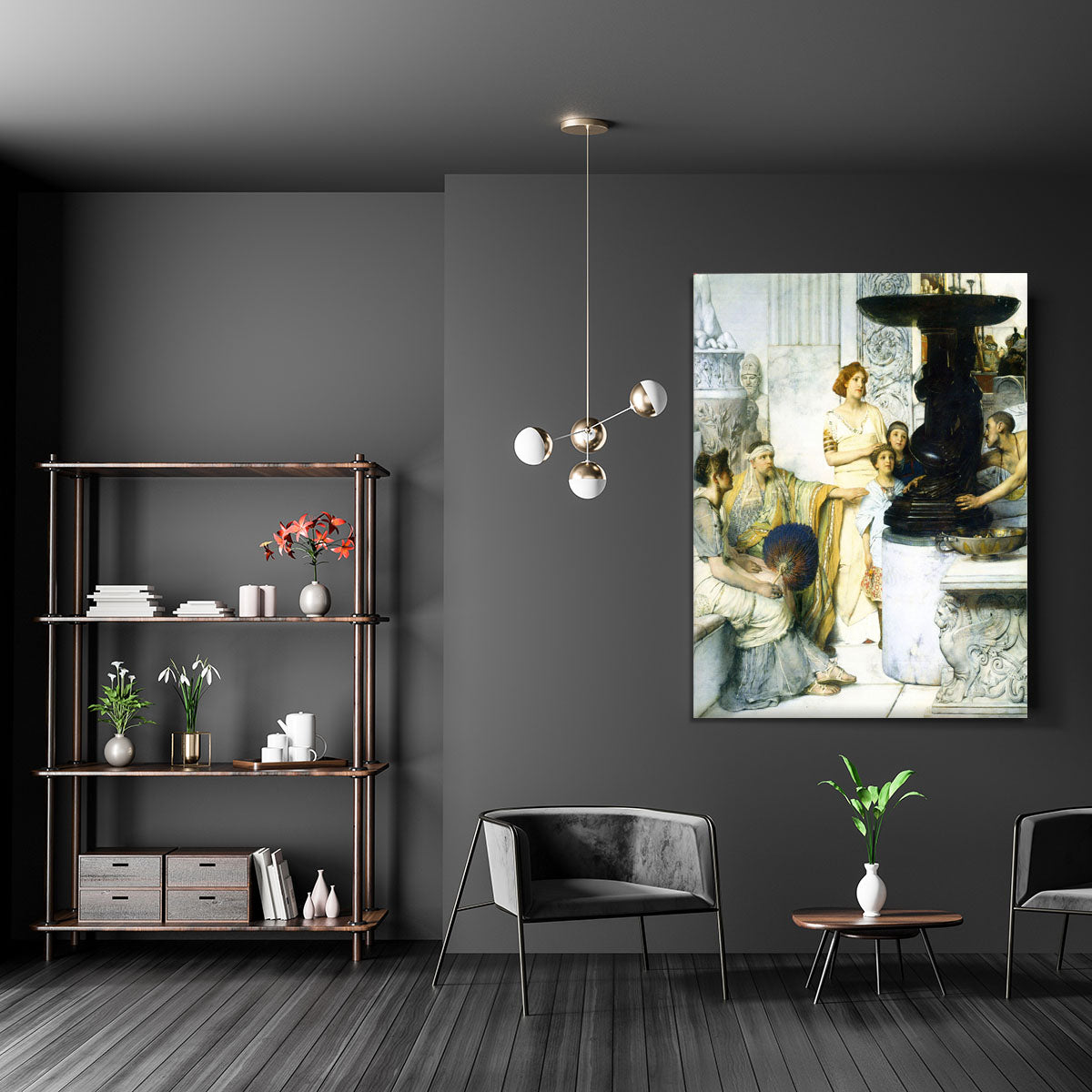 The Sculpture Gallery detail by Alma Tadema Canvas Print or Poster - Canvas Art Rocks - 5