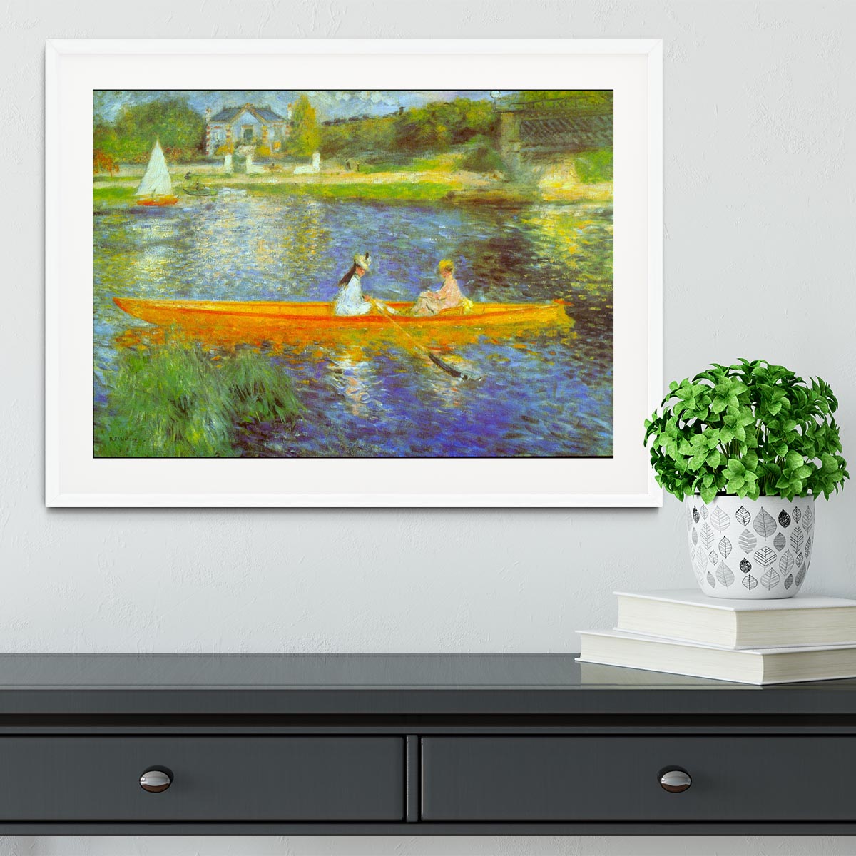 The Seine by Renoir Framed Print - Canvas Art Rocks - 5