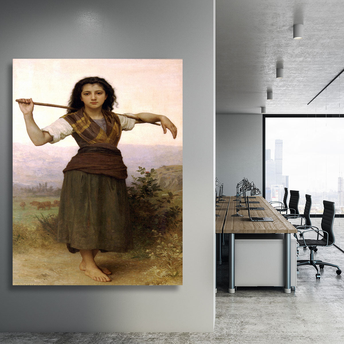 The Shepherdess By Bouguereau Canvas Print or Poster - Canvas Art Rocks - 3