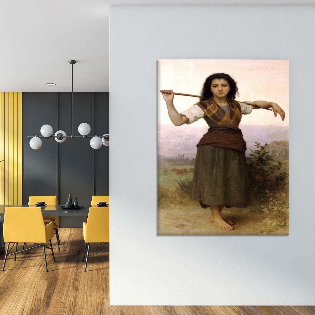 The Shepherdess By Bouguereau Canvas Print or Poster - Canvas Art Rocks - 4