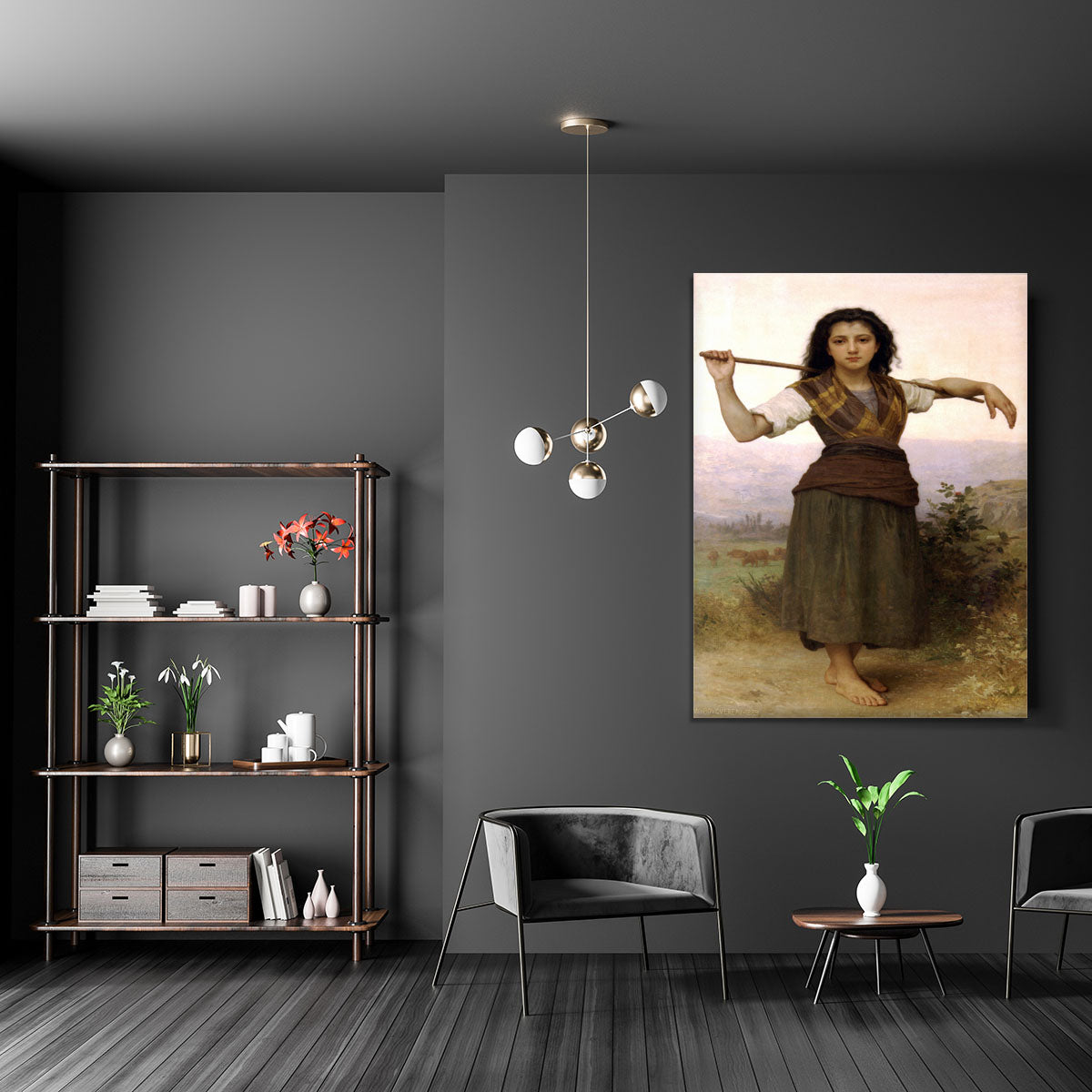 The Shepherdess By Bouguereau Canvas Print or Poster - Canvas Art Rocks - 5