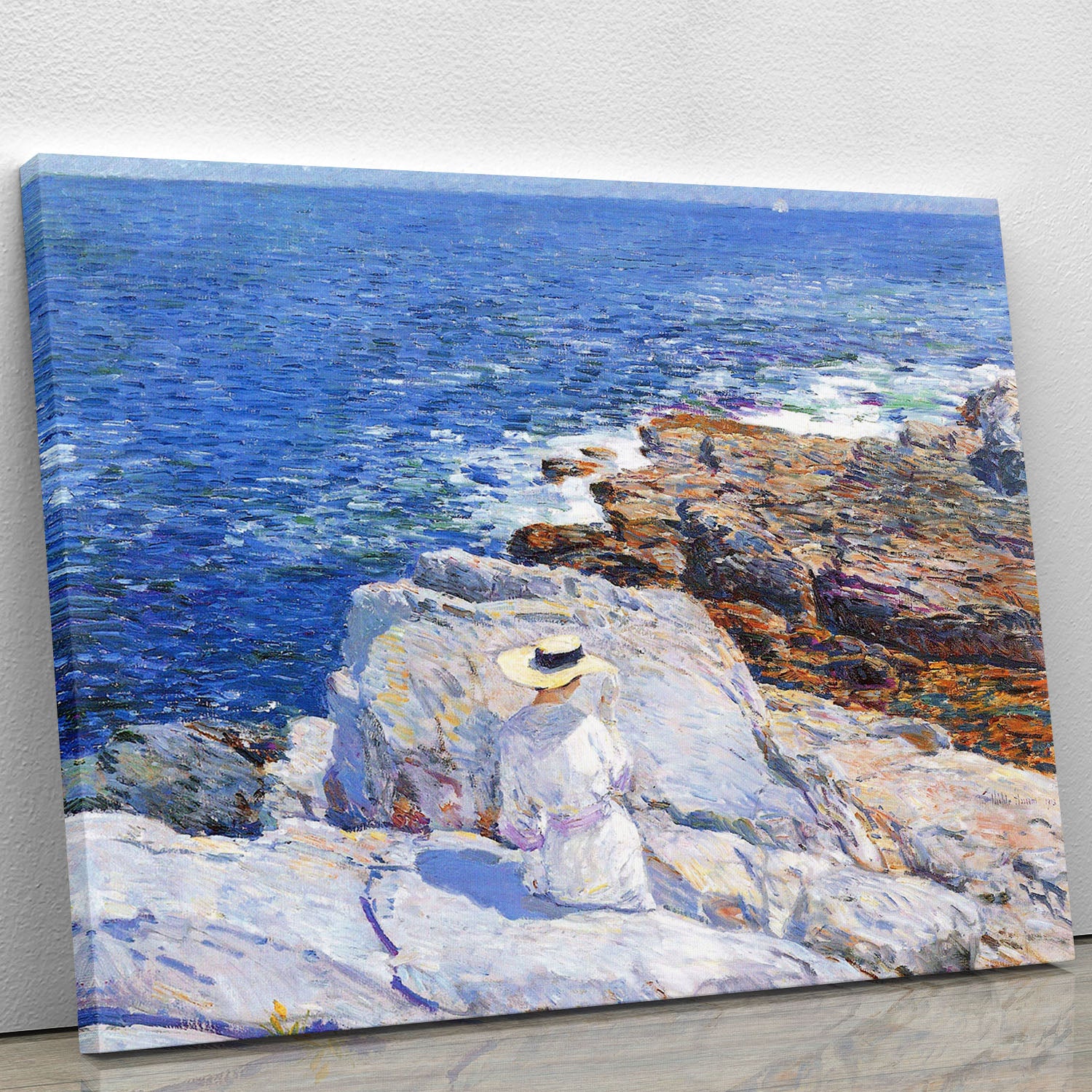 The Southern rock riffs Appledore by Hassam Canvas Print or Poster - Canvas Art Rocks - 1