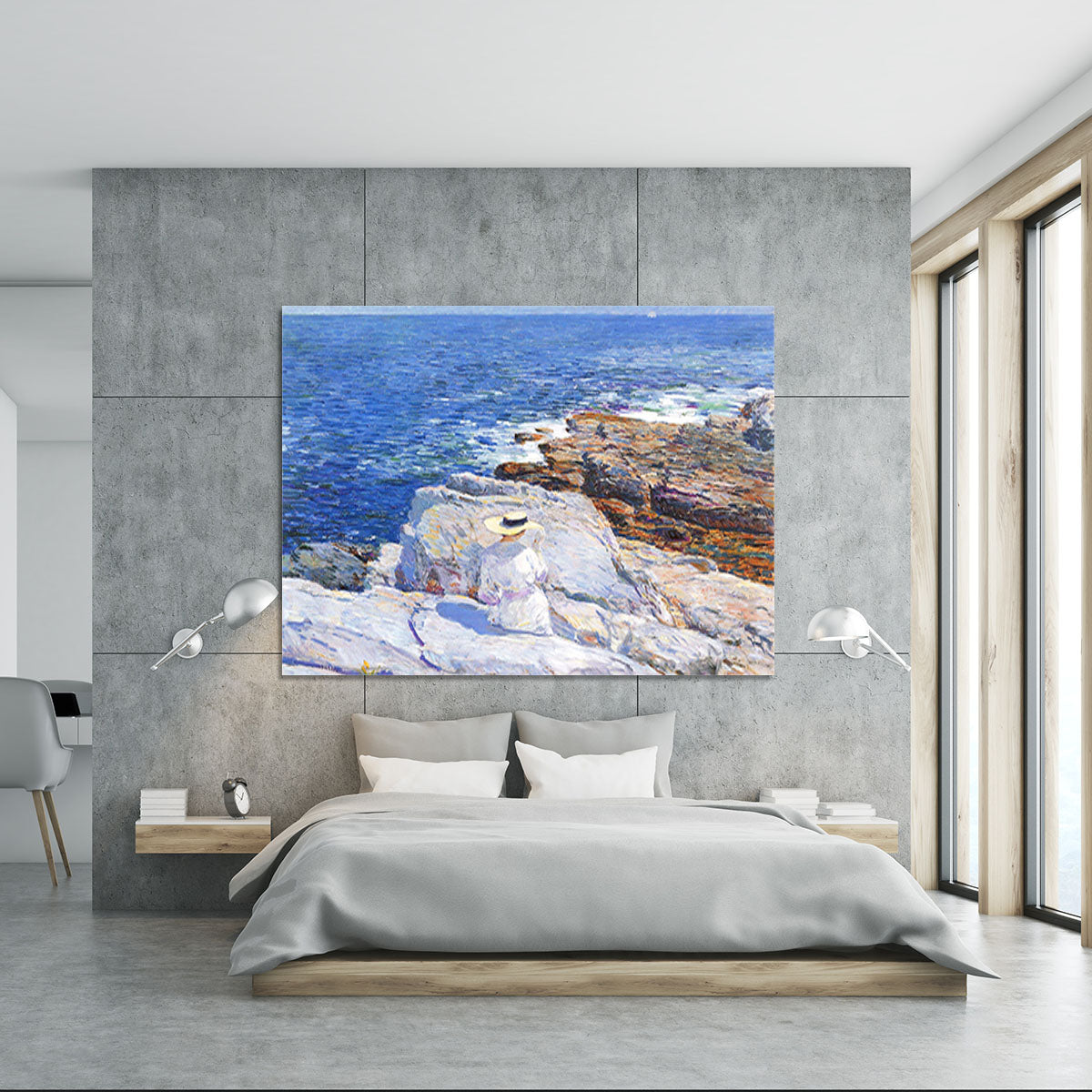 The Southern rock riffs Appledore by Hassam Canvas Print or Poster - Canvas Art Rocks - 5