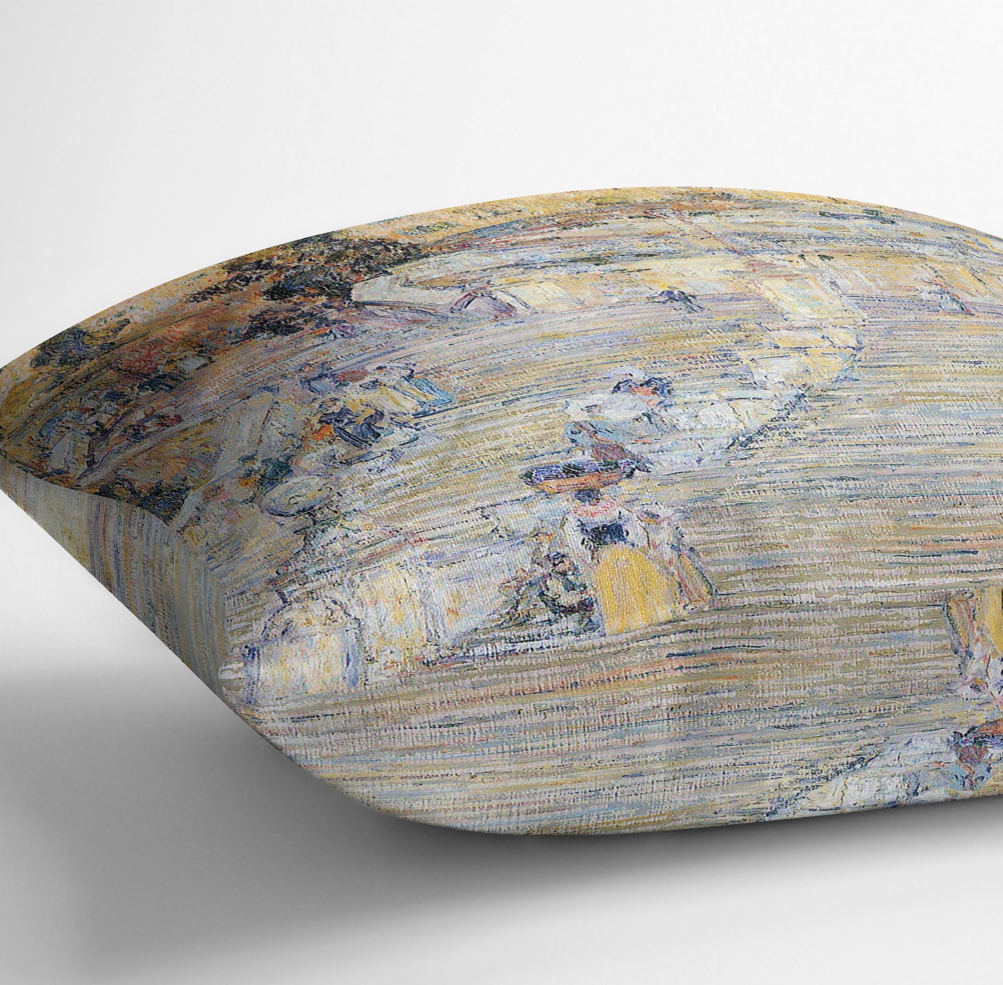 The Spanish steps by Hassam Cushion - Canvas Art Rocks - 3