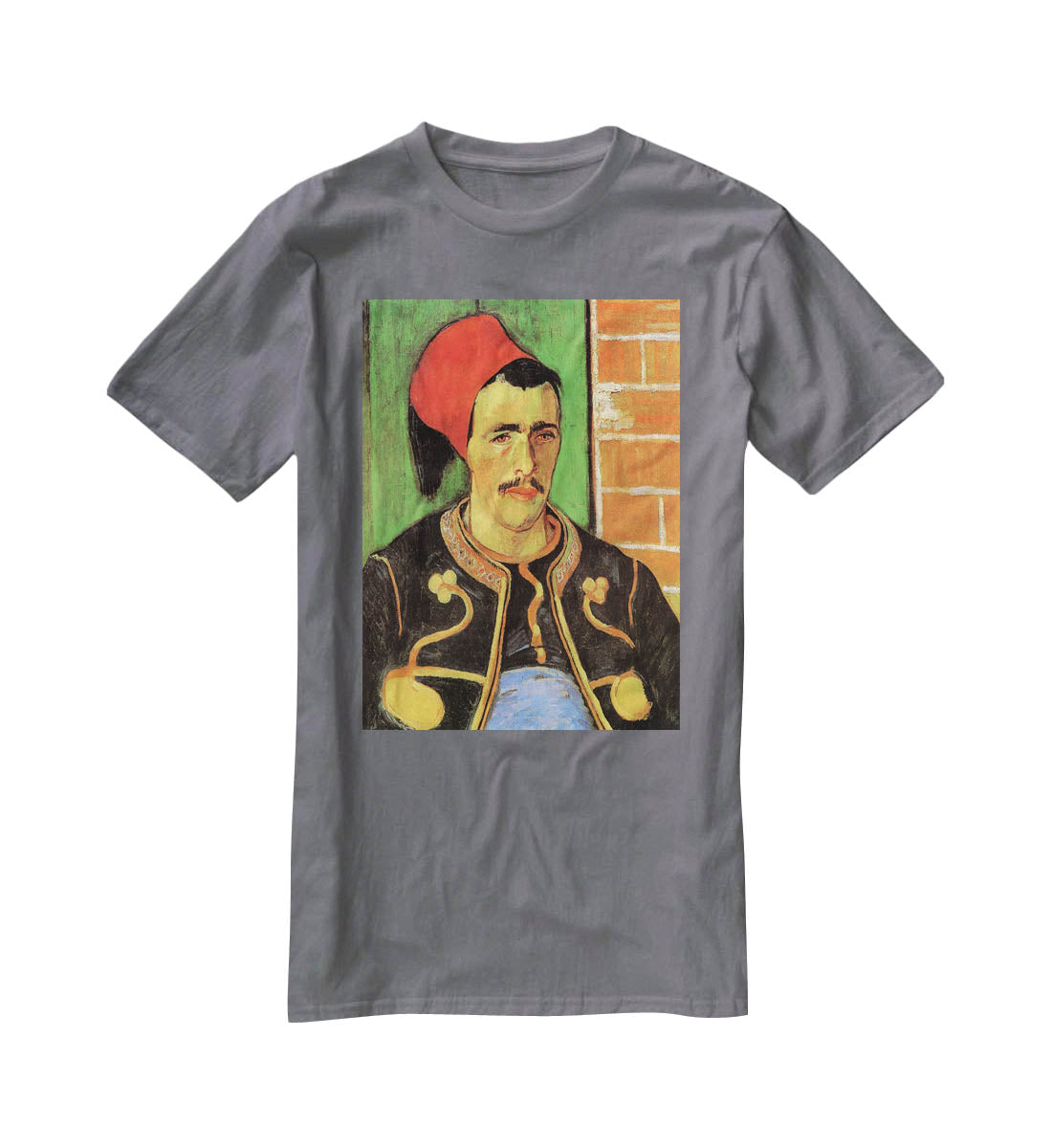 The Zouave Half Length by Van Gogh T-Shirt - Canvas Art Rocks - 3