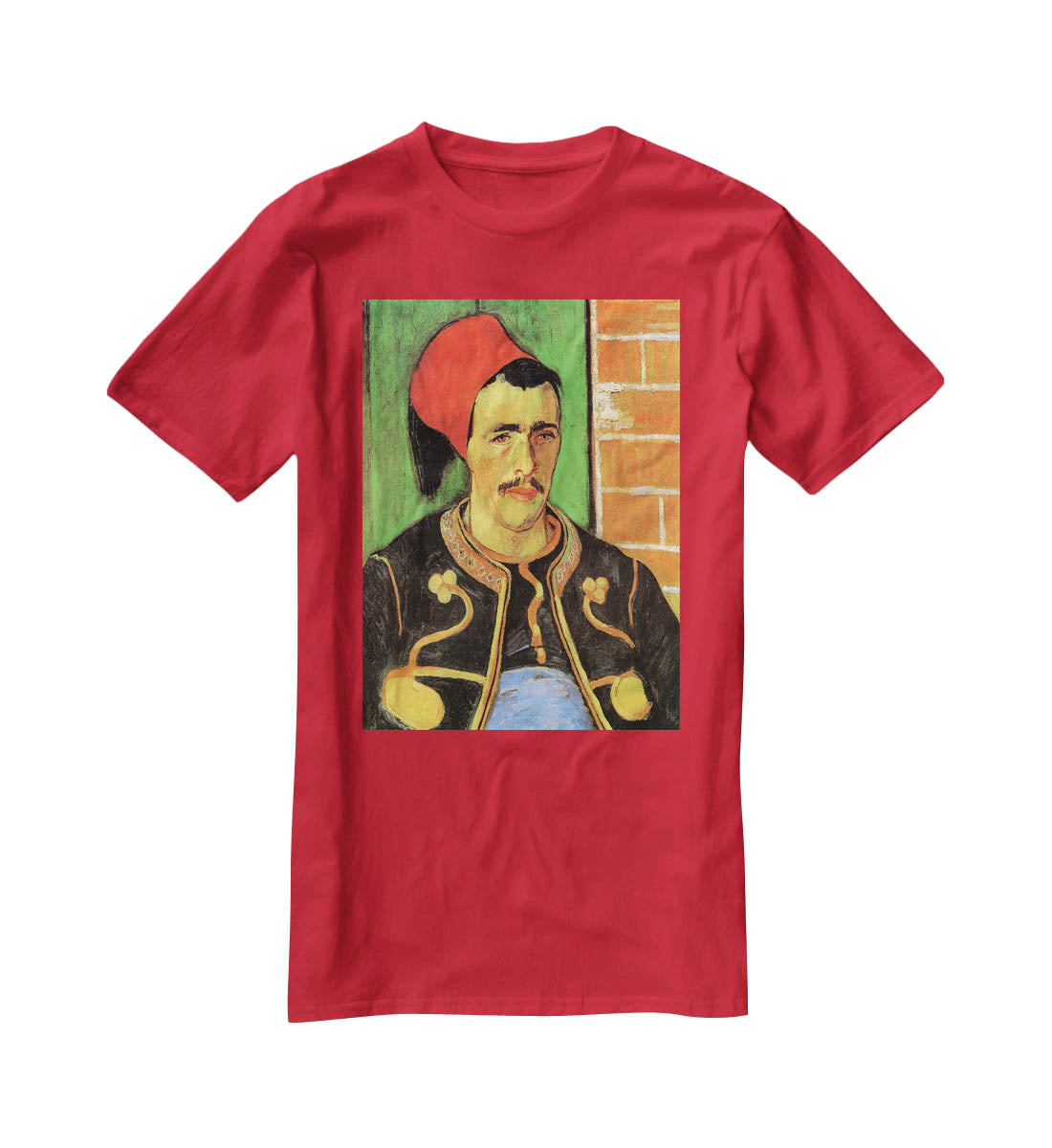 The Zouave Half Length by Van Gogh T-Shirt - Canvas Art Rocks - 4