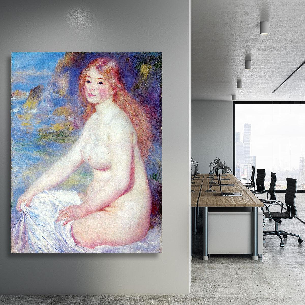 The blond bather 1 by Renoir Canvas Print or Poster - Canvas Art Rocks - 3