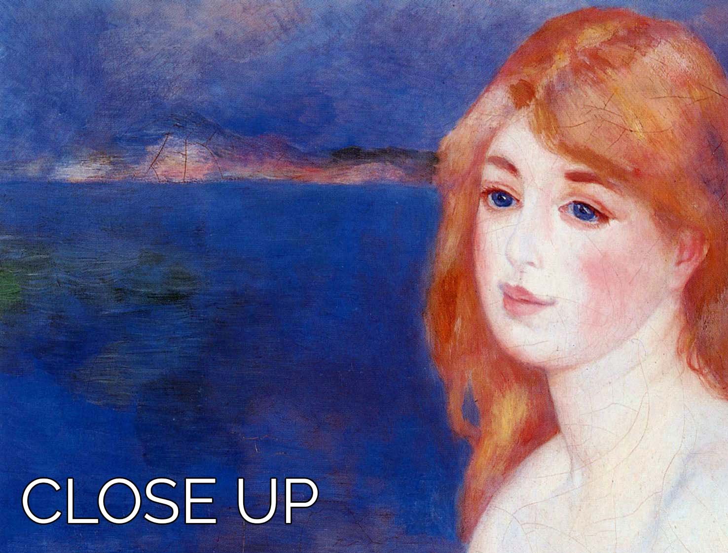 The blond bather 2 by Renoir 3 Split Panel Canvas Print - Canvas Art Rocks - 3