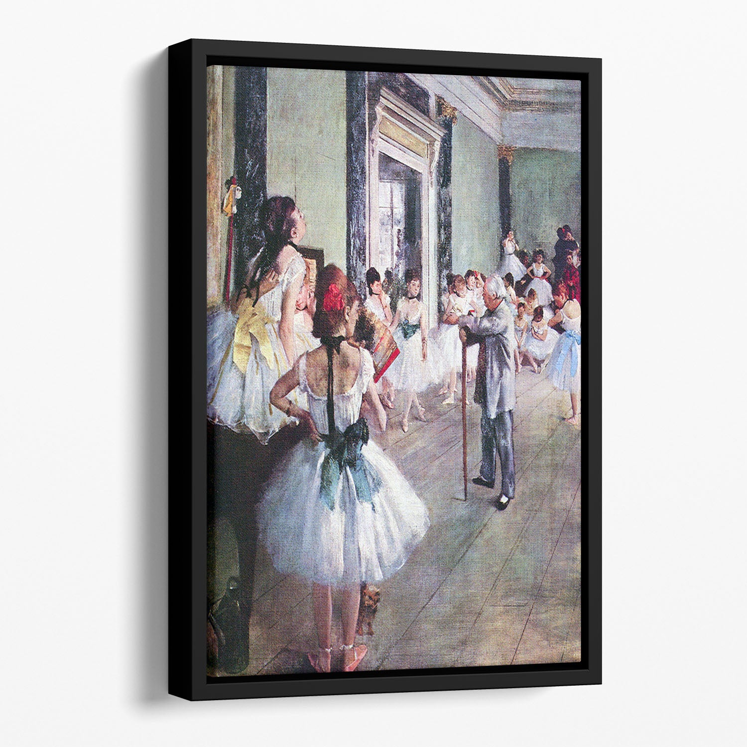 The dance class by Degas Floating Framed Canvas