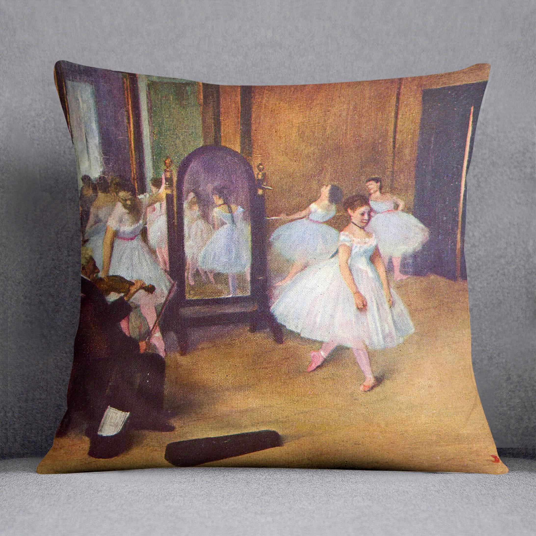 The dance hall by Degas Cushion