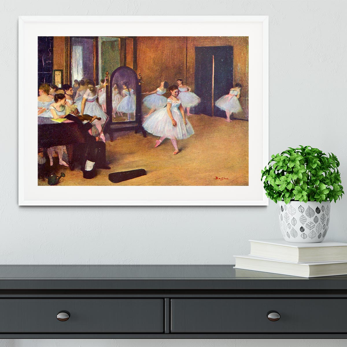 The dance hall by Degas Framed Print - Canvas Art Rocks - 5