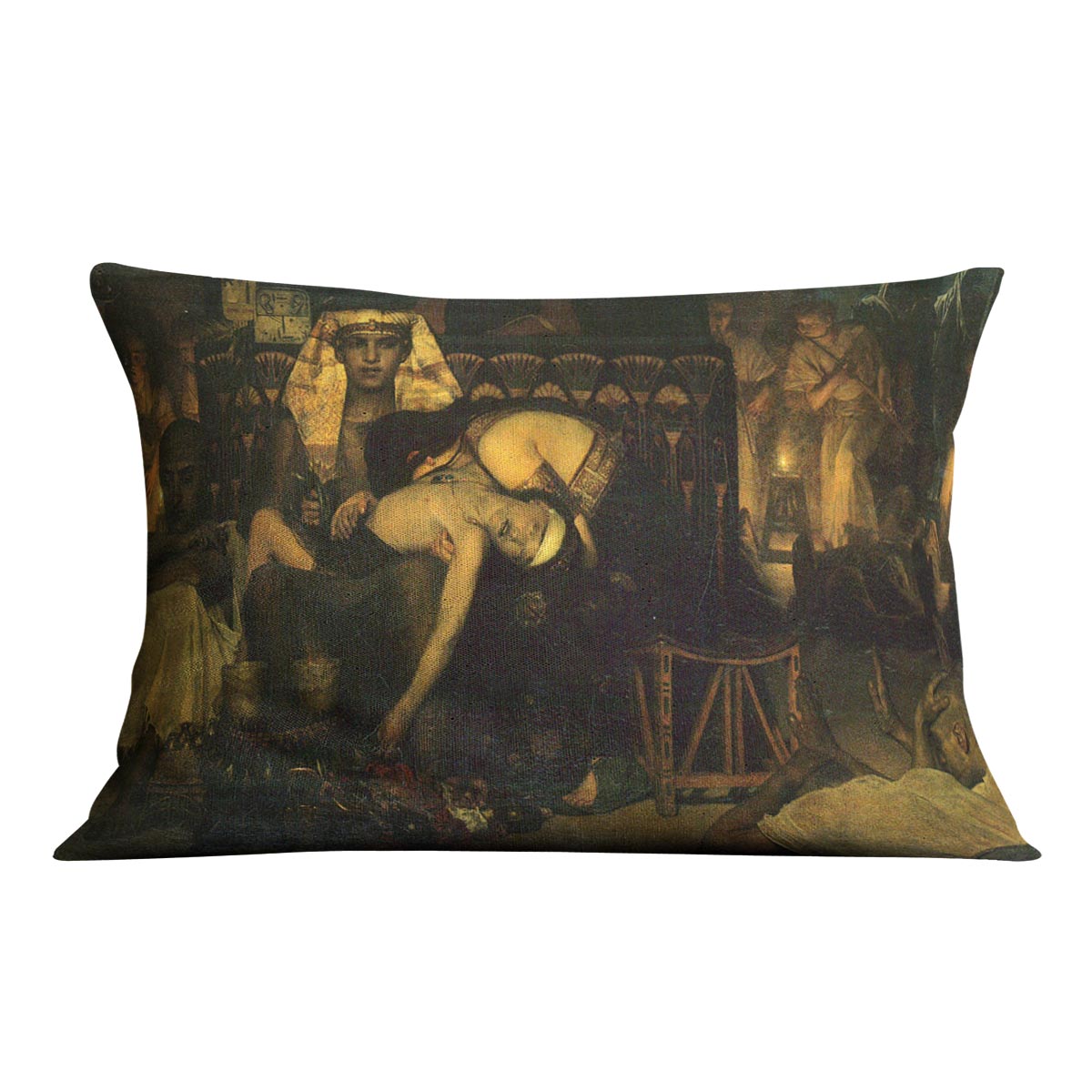 The death of the First Born by Alma Tadema Cushion - Canvas Art Rocks - 4