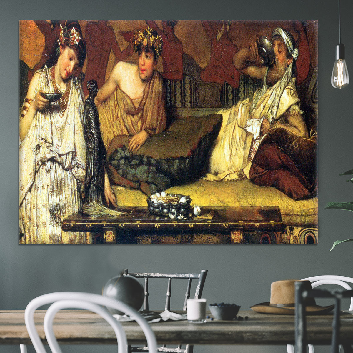 The dinner Greek detail by Alma Tadema Canvas Print or Poster - Canvas Art Rocks - 3