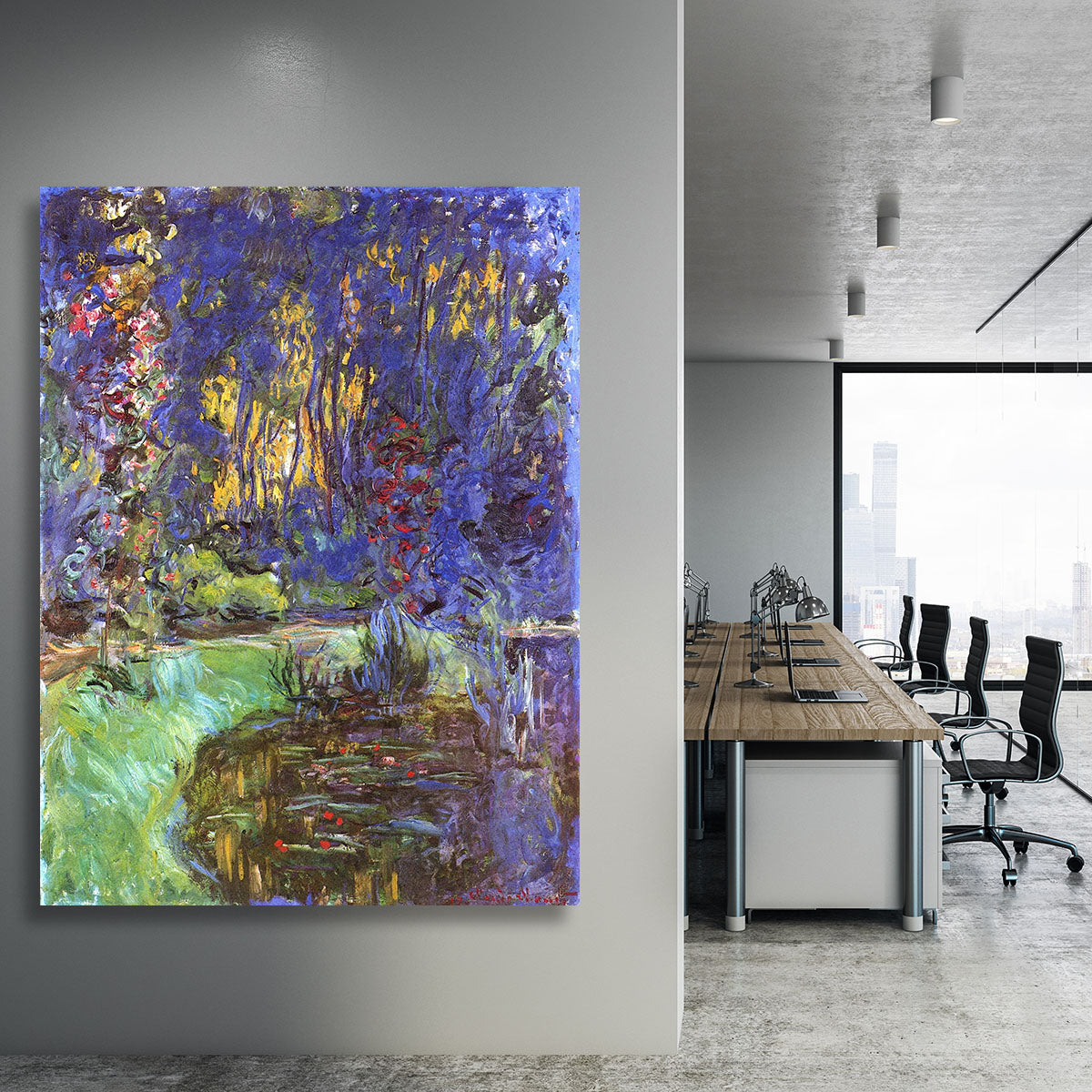 The garden in Giverny by Monet Canvas Print or Poster - Canvas Art Rocks - 3