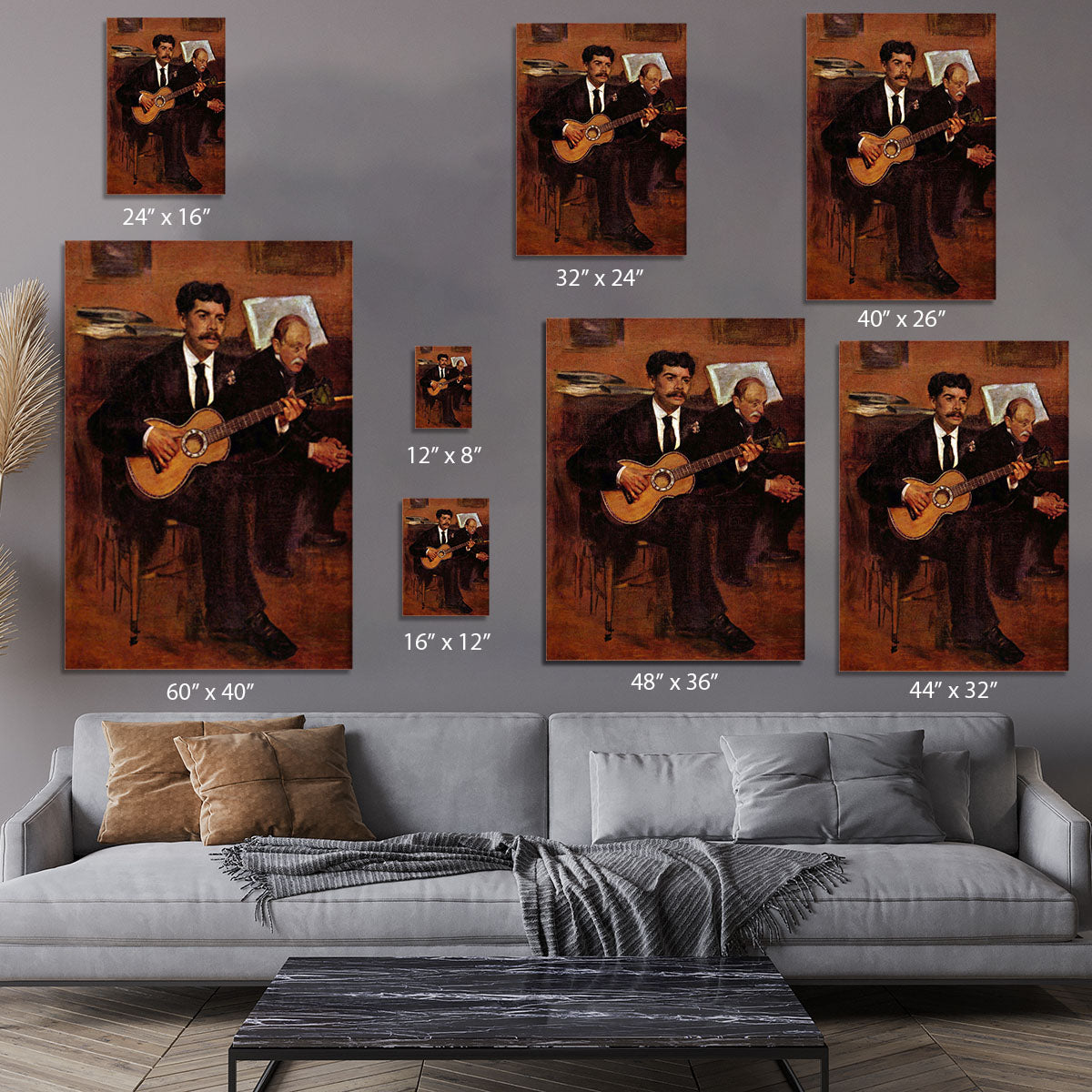The guitarist Pagans and Monsieur Degas by Degas Canvas Print or Poster - Canvas Art Rocks - 7