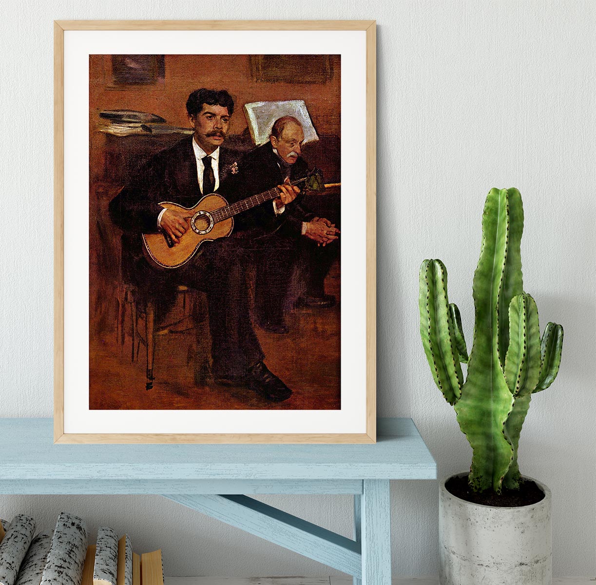 The guitarist Pagans and Monsieur Degas by Degas Framed Print - Canvas Art Rocks - 3