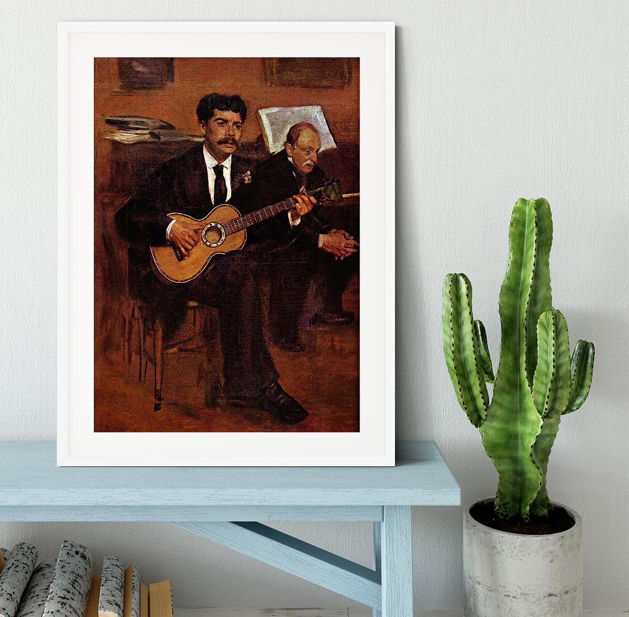 The guitarist Pagans and Monsieur Degas by Degas Framed Print - Canvas Art Rocks - 5