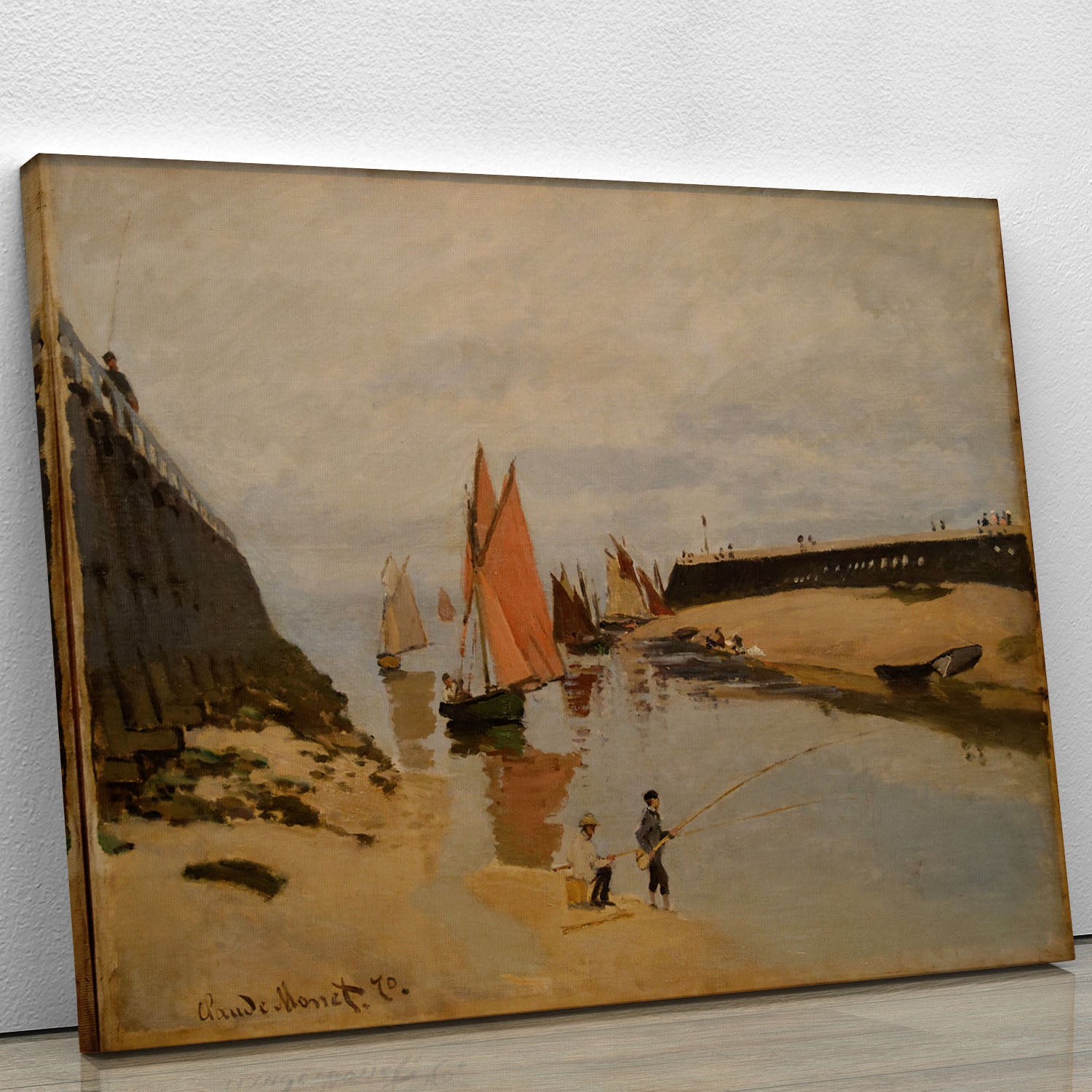 The harbor at Trouville by Monet Canvas Print or Poster - Canvas Art Rocks - 1