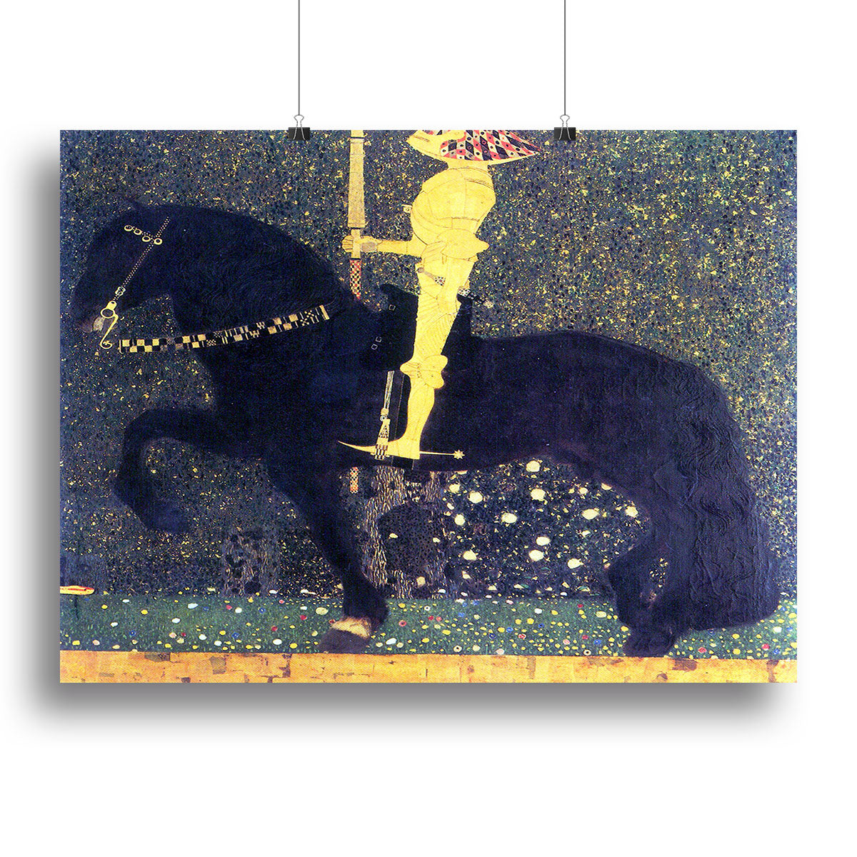 The life of a struggle The Golden Knights by Klimt Canvas Print or Poster - Canvas Art Rocks - 2