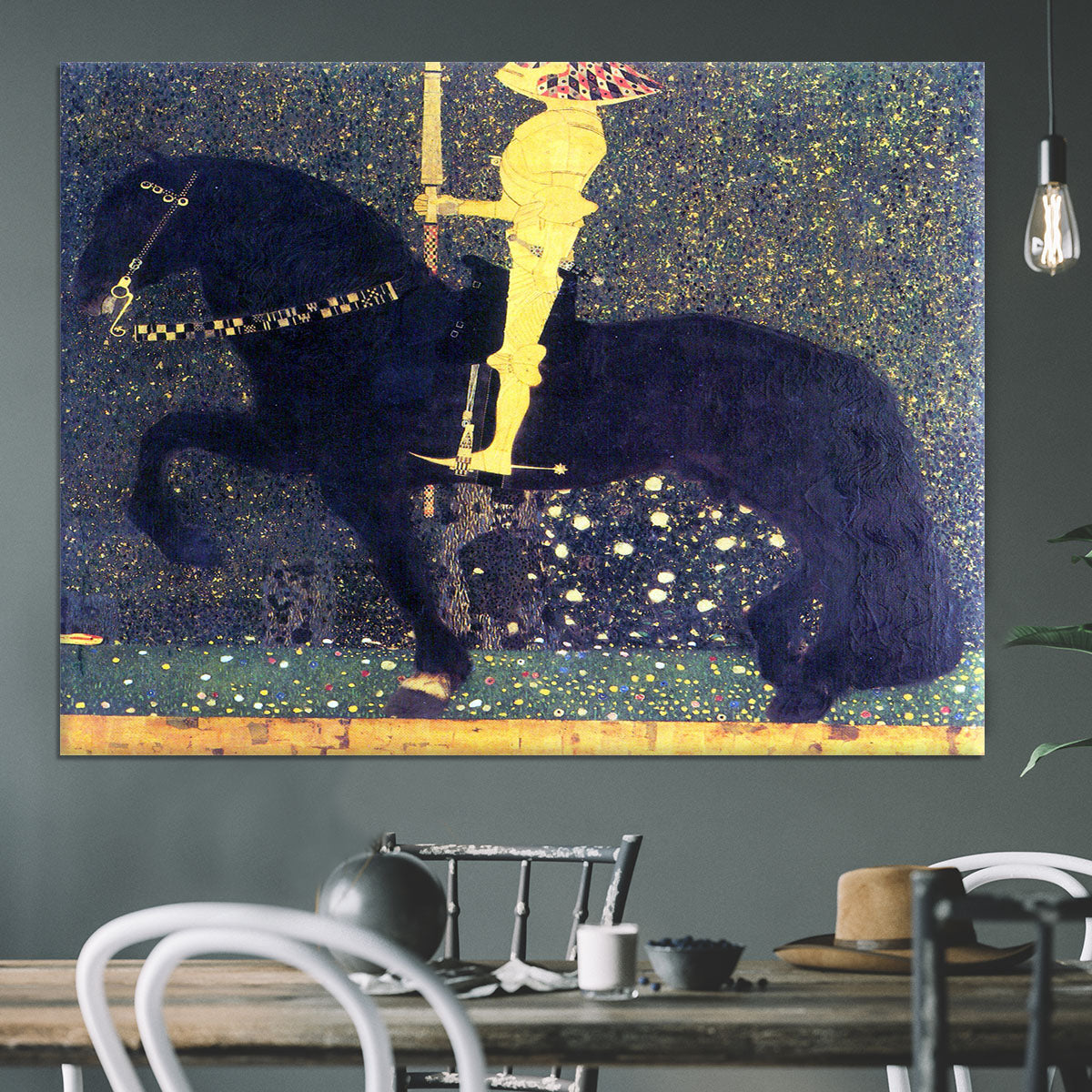 The life of a struggle The Golden Knights by Klimt Canvas Print or Poster - Canvas Art Rocks - 3