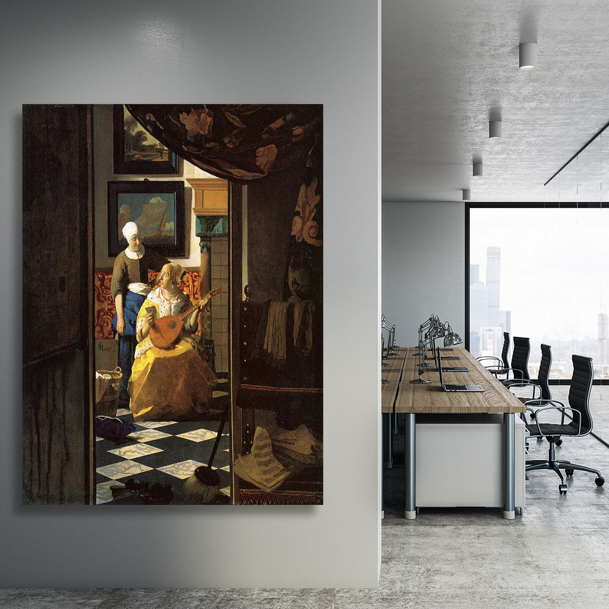 The love letter by Vermeer Canvas Print or Poster - Canvas Art Rocks - 3