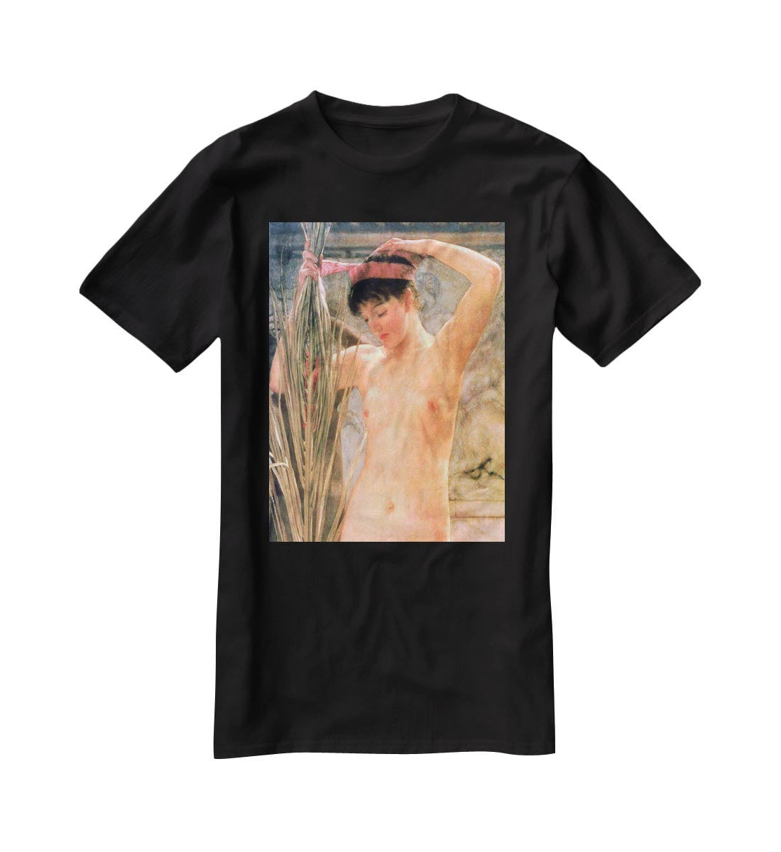 The model of a sculptor Venus Esquilina detail by Alma Tadema T-Shirt - Canvas Art Rocks - 1
