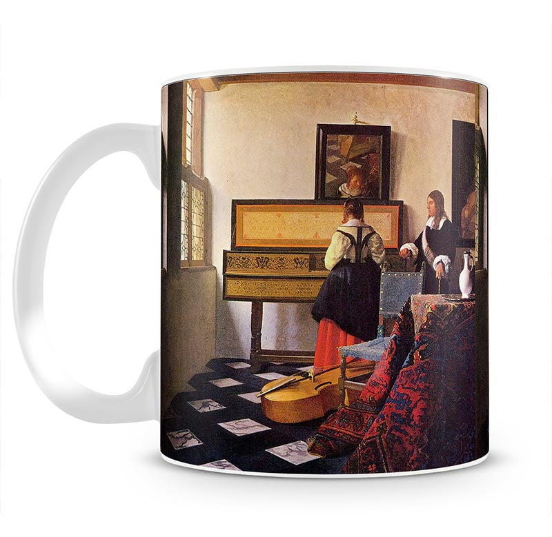 The music lesson by Vermeer Mug - Canvas Art Rocks - 1