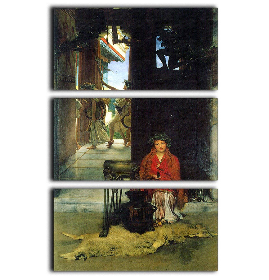 The path to the temple by Alma Tadema 3 Split Panel Canvas Print - Canvas Art Rocks - 1
