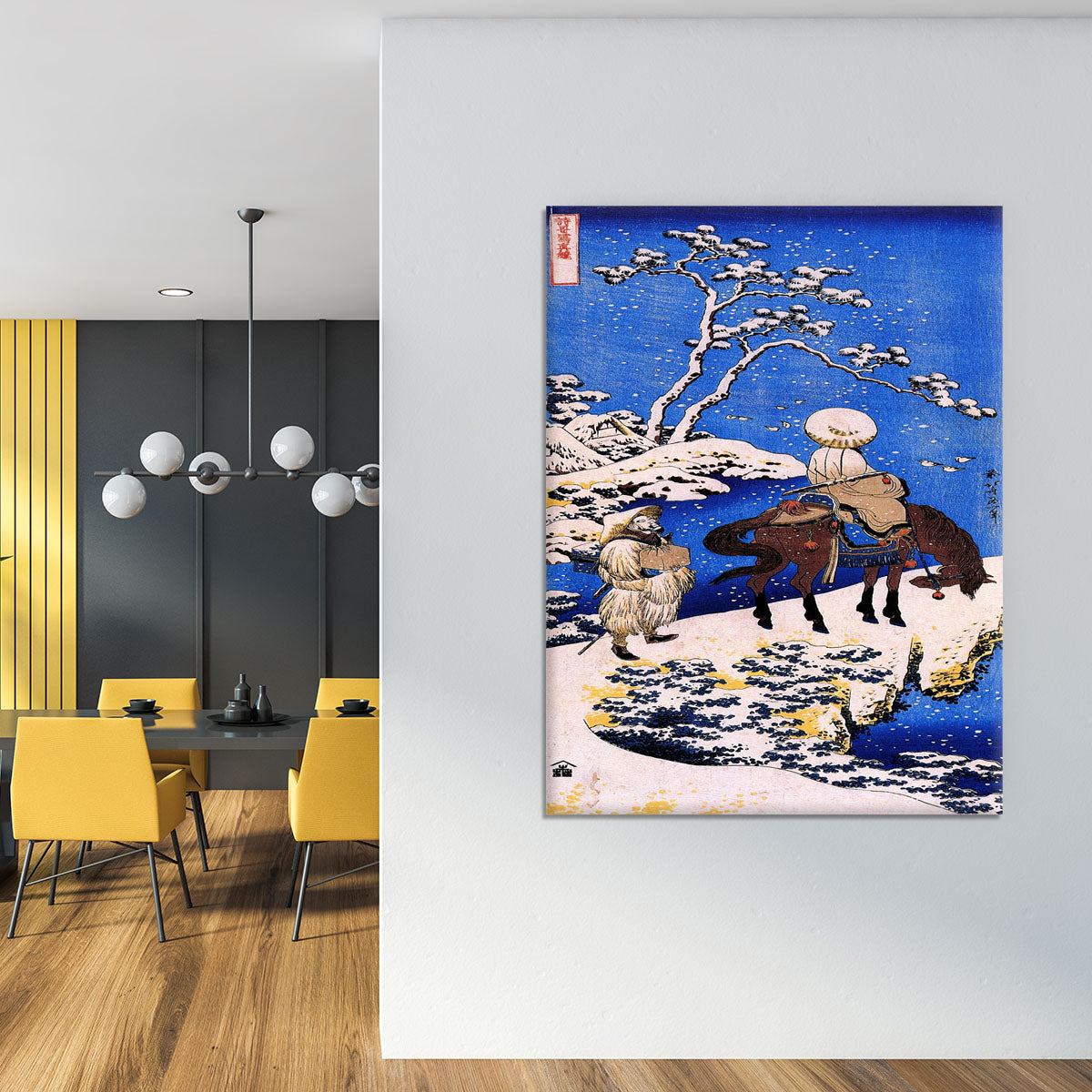 The poet Teba on a horse by Hokusai Canvas Print or Poster - Canvas Art Rocks - 4