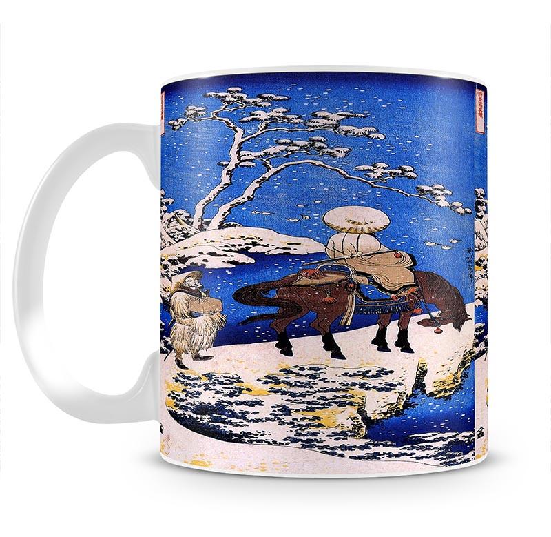 The poet Teba on a horse by Hokusai Mug - Canvas Art Rocks - 2