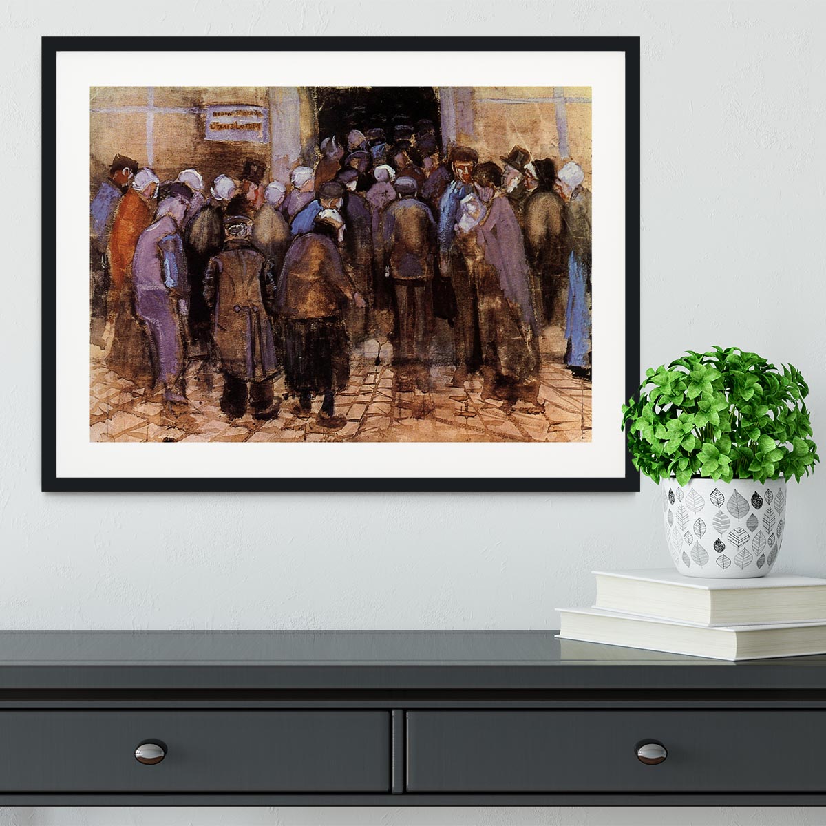 The poor and money by Van Gogh Framed Print - Canvas Art Rocks - 1