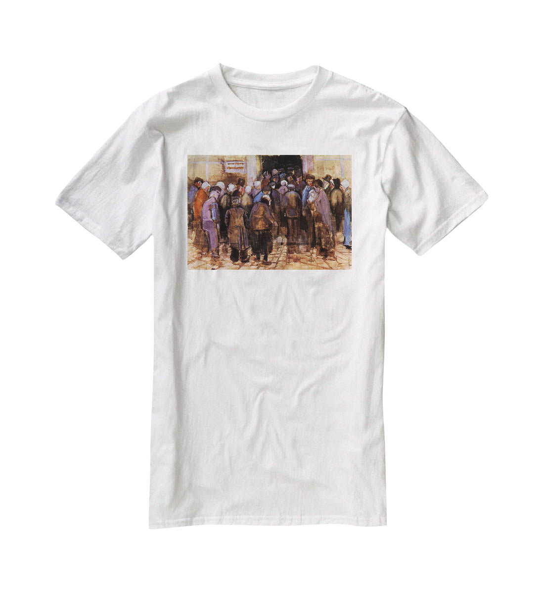 The poor and money by Van Gogh T-Shirt - Canvas Art Rocks - 5