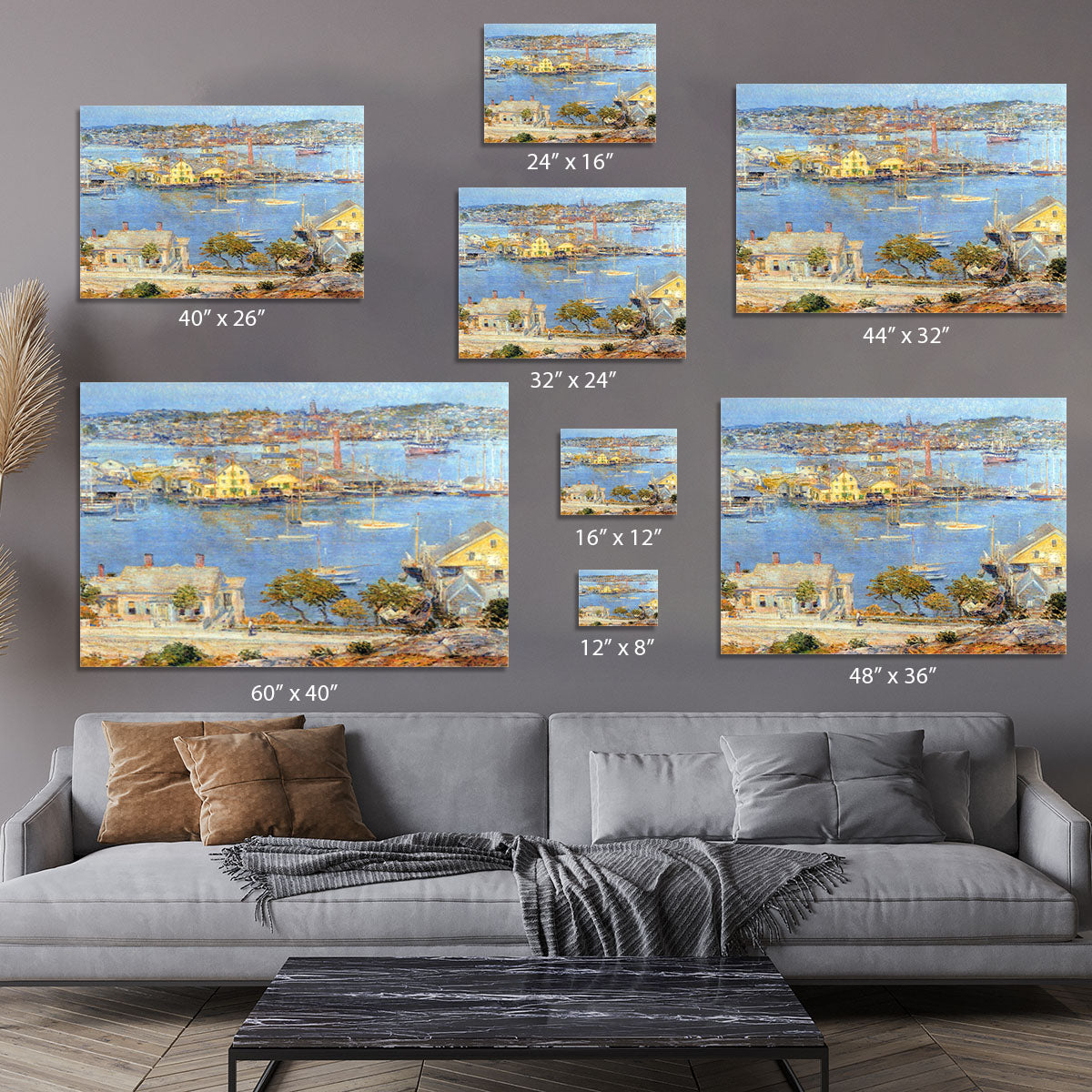 The port of Gloucester 1 by Hassam Canvas Print or Poster - Canvas Art Rocks - 7