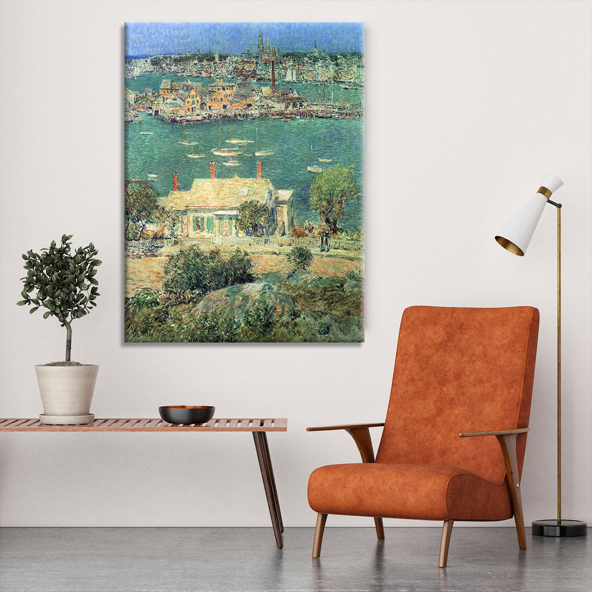 The port of Gloucester 2 by Hassam Canvas Print or Poster - Canvas Art Rocks - 6