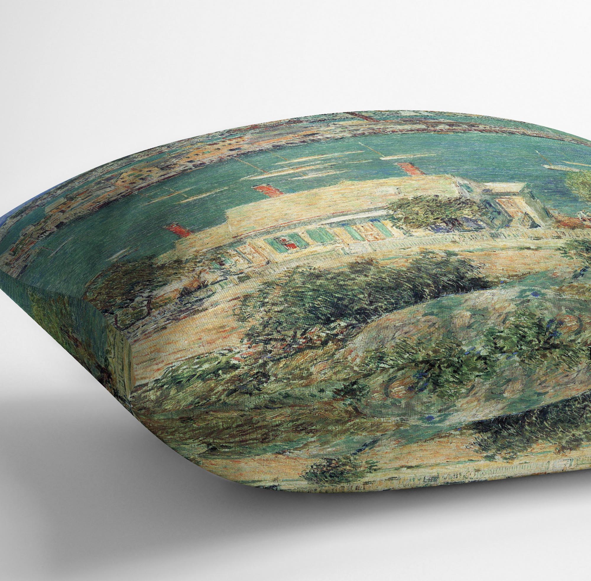 The port of Gloucester 2 by Hassam Cushion - Canvas Art Rocks - 3