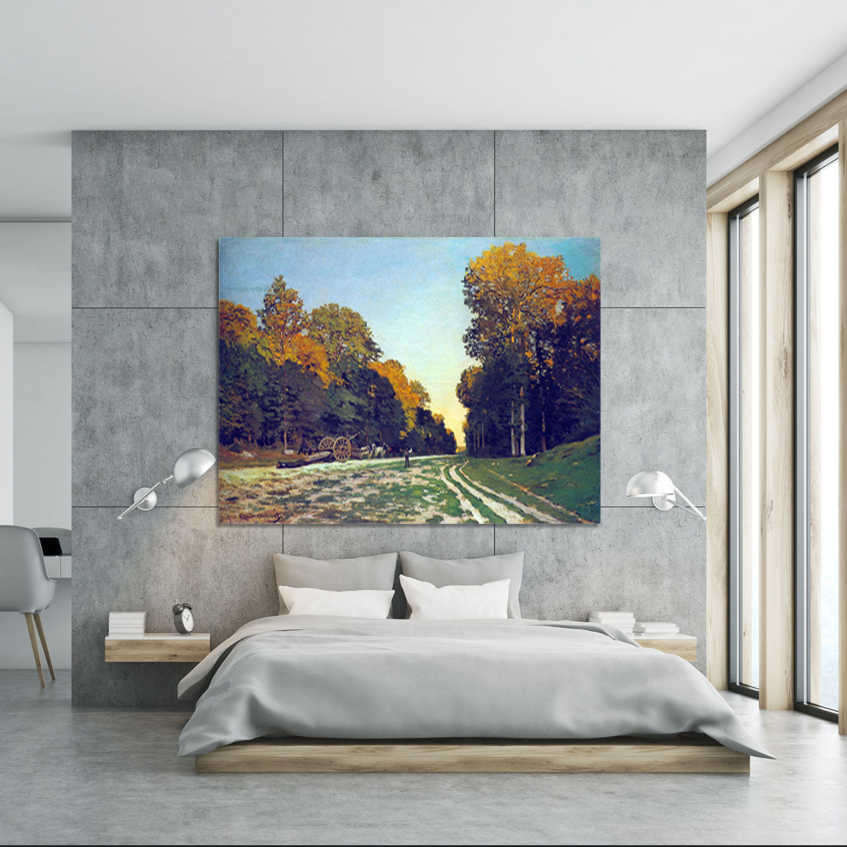 The road from Chailly to Fontainebleau by Monet Canvas Print or Poster - Canvas Art Rocks - 5