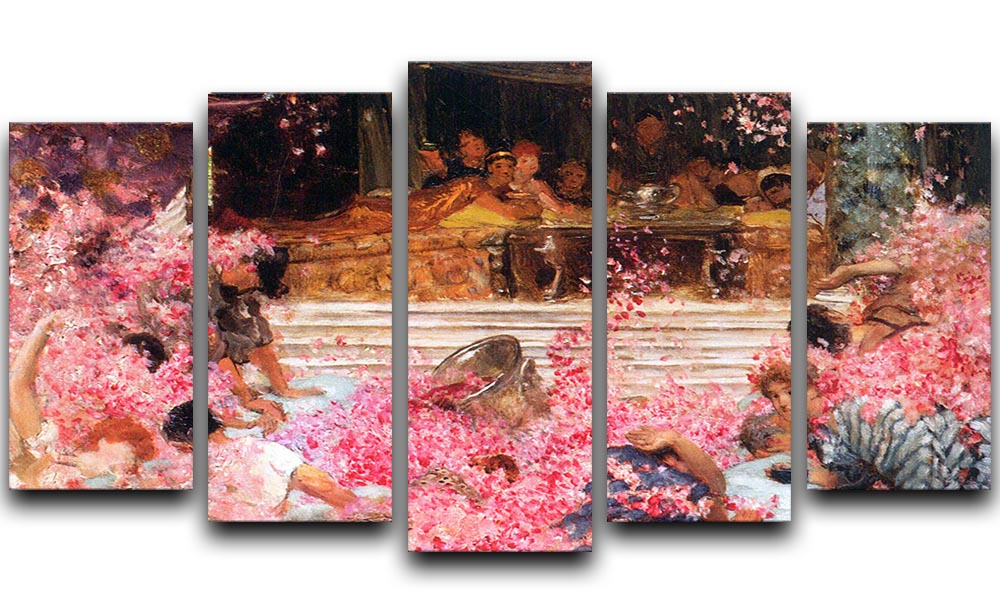 The roses of Heliogabalus by Alma Tadema 5 Split Panel Canvas - Canvas Art Rocks - 1