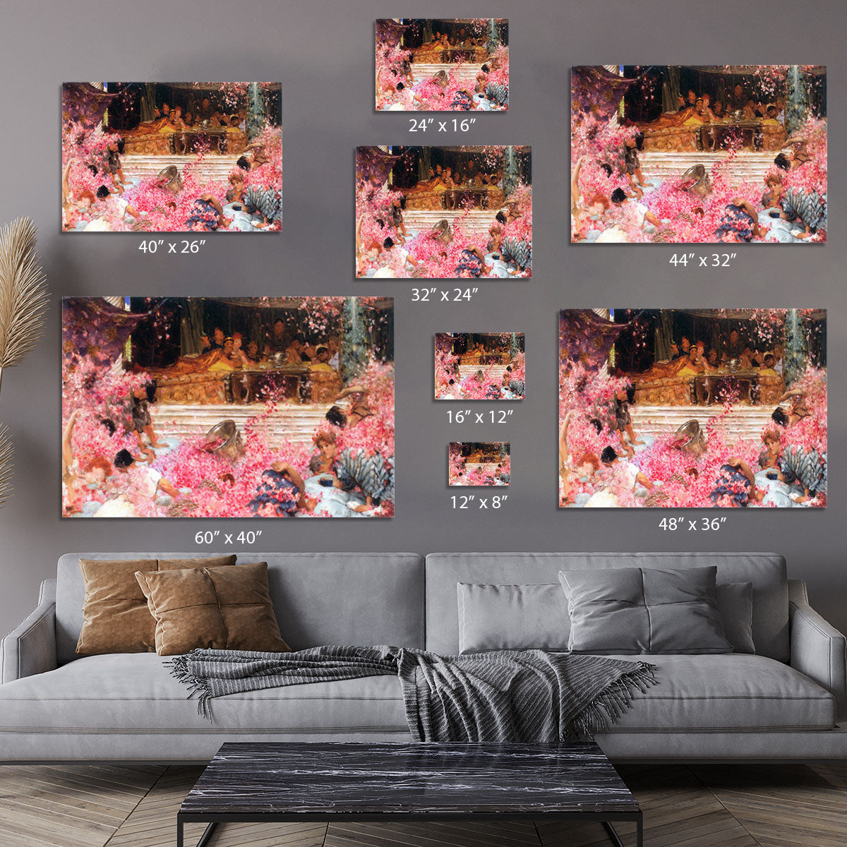 The roses of Heliogabalus by Alma Tadema Canvas Print or Poster - Canvas Art Rocks - 7