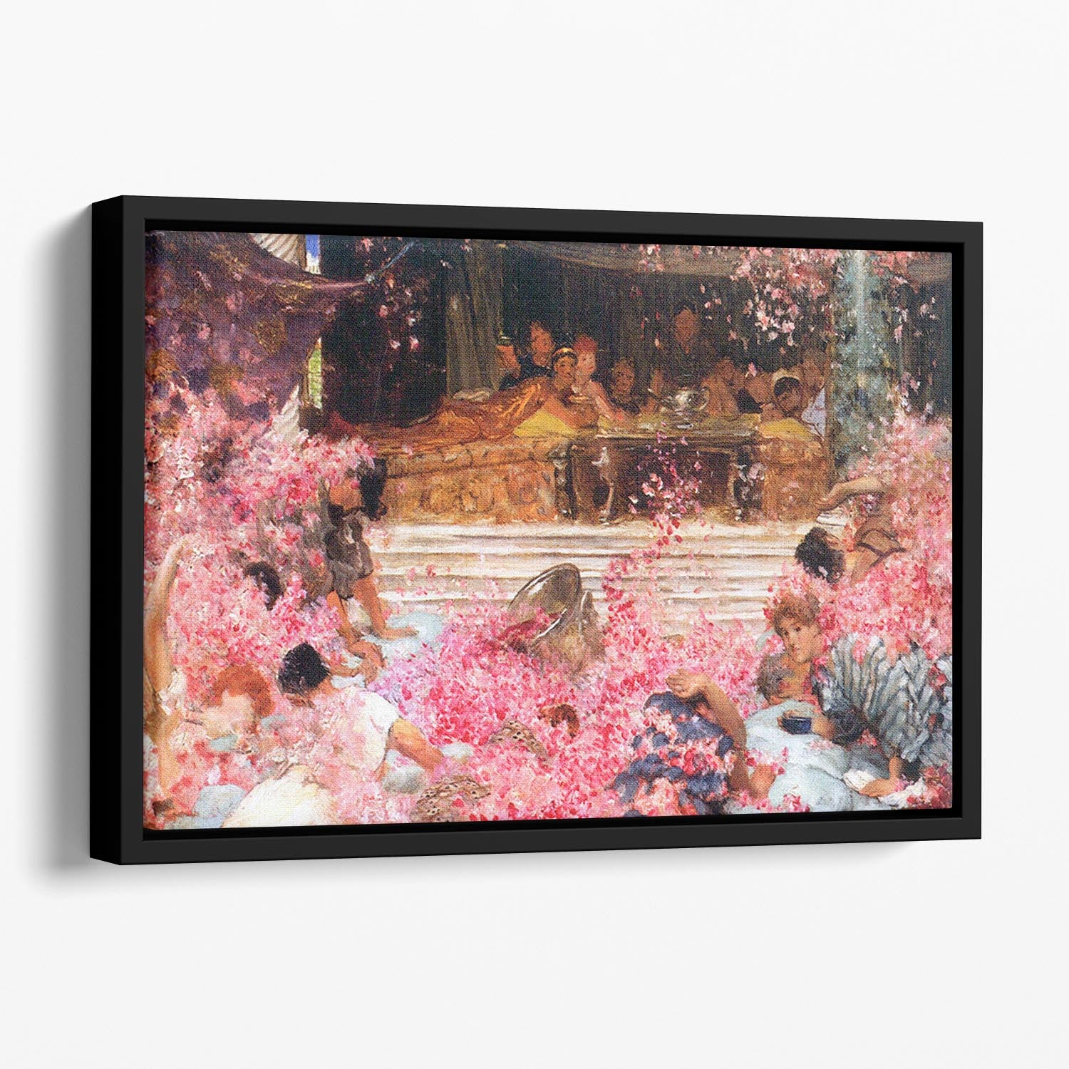 The roses of Heliogabalus by Alma Tadema Floating Framed Canvas - Canvas Art Rocks - 1